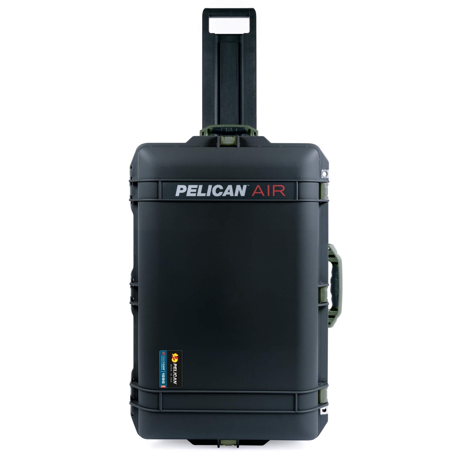 Pelican 1595 Air Case, Black with OD Green Handles & Latches ColorCase 