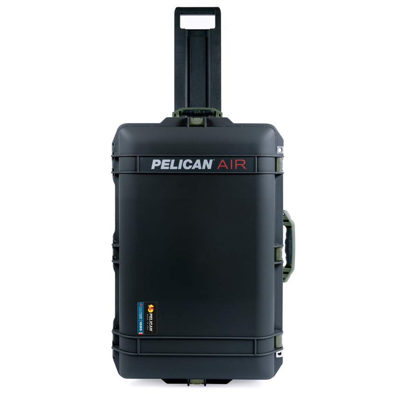 Pelican 1595 Air Case, Black with OD Green Handles & Latches ColorCase 