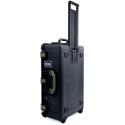 Pelican 1595 Air Case, Black with OD Green Handles & Latches ColorCase