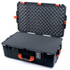 Pelican 1595 Air Case, Black with Orange Handles & Push-Button Latches Pick & Pluck Foam with Convoluted Lid Foam ColorCase 015950-0001-110-150
