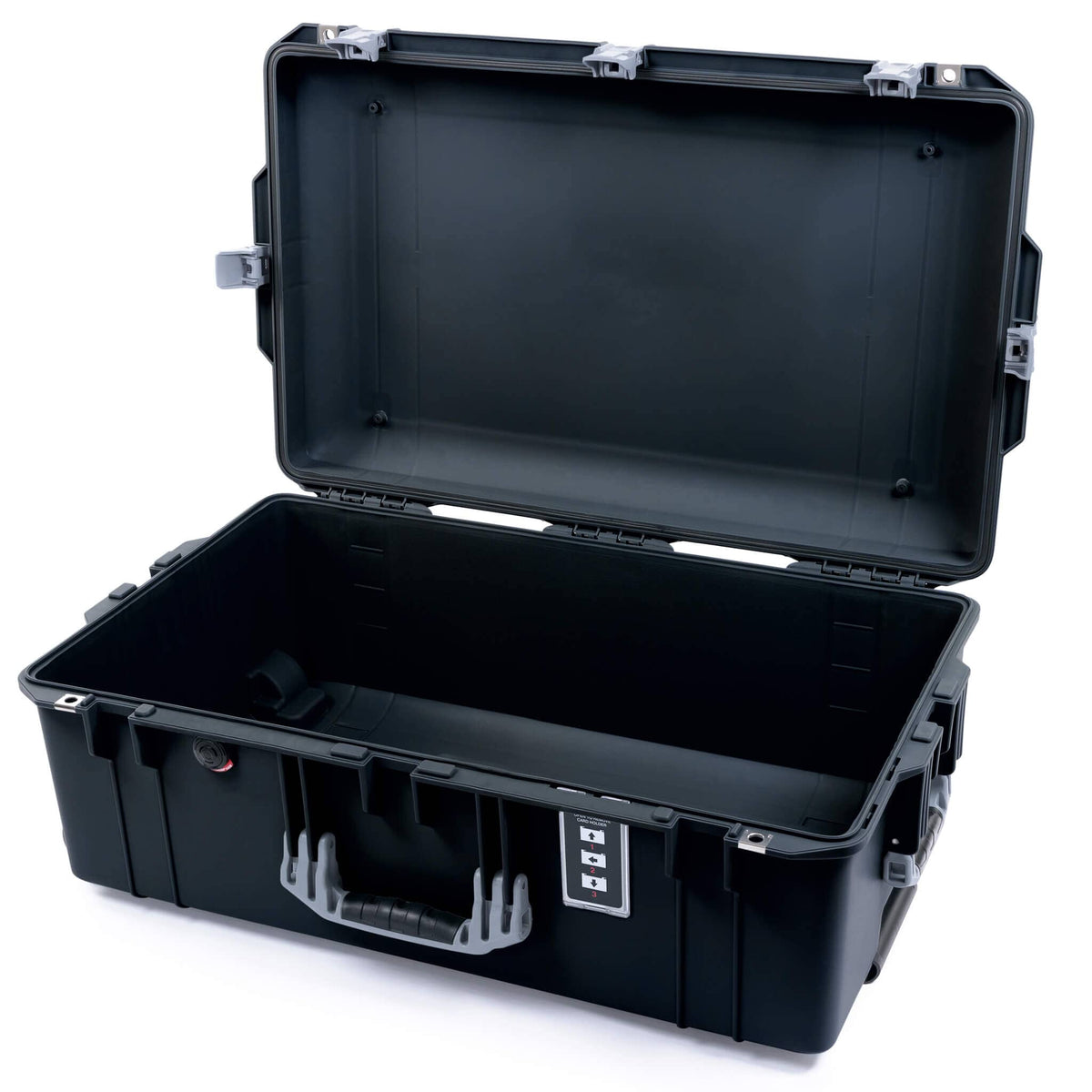 Pelican 1595 Air Case, Black with Silver Handles &amp; Push-Button Latches None (Case Only) ColorCase 015950-0000-110-180