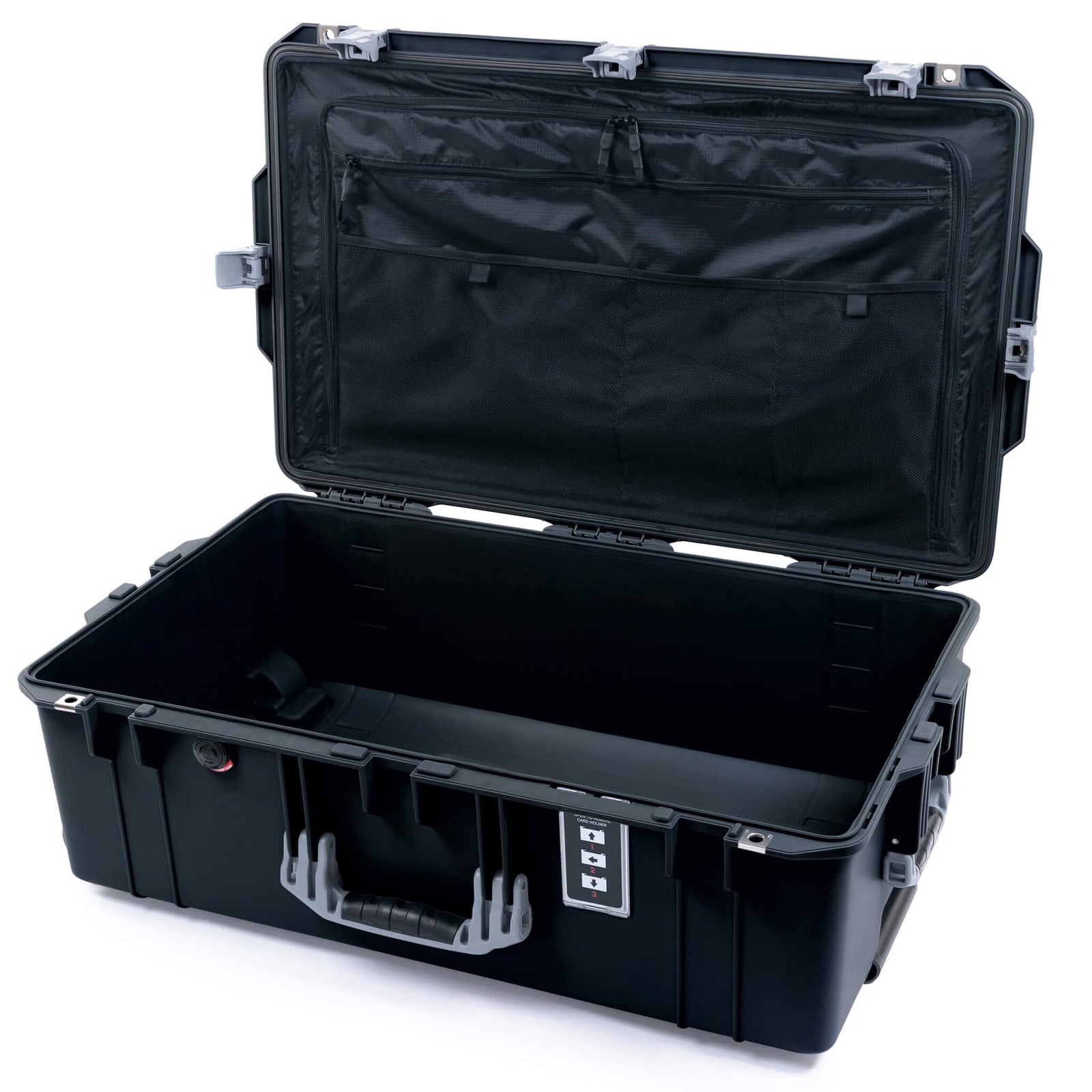 Pelican 1595 Air Case, Black with Silver Handles & Latches ColorCase 