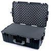 Pelican 1595 Air Case, Black with Silver Handles & Push-Button Latches Pick & Pluck Foam with Convoluted Lid Foam ColorCase 015950-0001-110-180