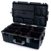 Pelican 1595 Air Case, Black with Silver Handles & Push-Button Latches TrekPak Divider System with Laptop Computer Lid Pouch ColorCase 015950-0220-110-180