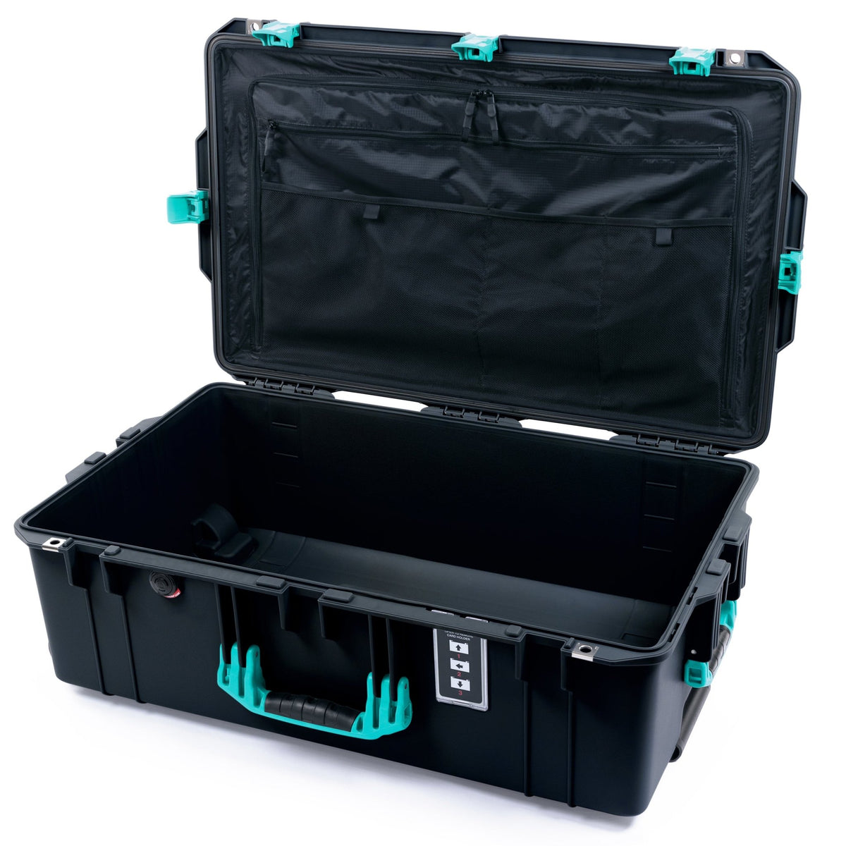 Pelican 1595 Air Case - Black & Teal - TRVL Lid Organizer Only