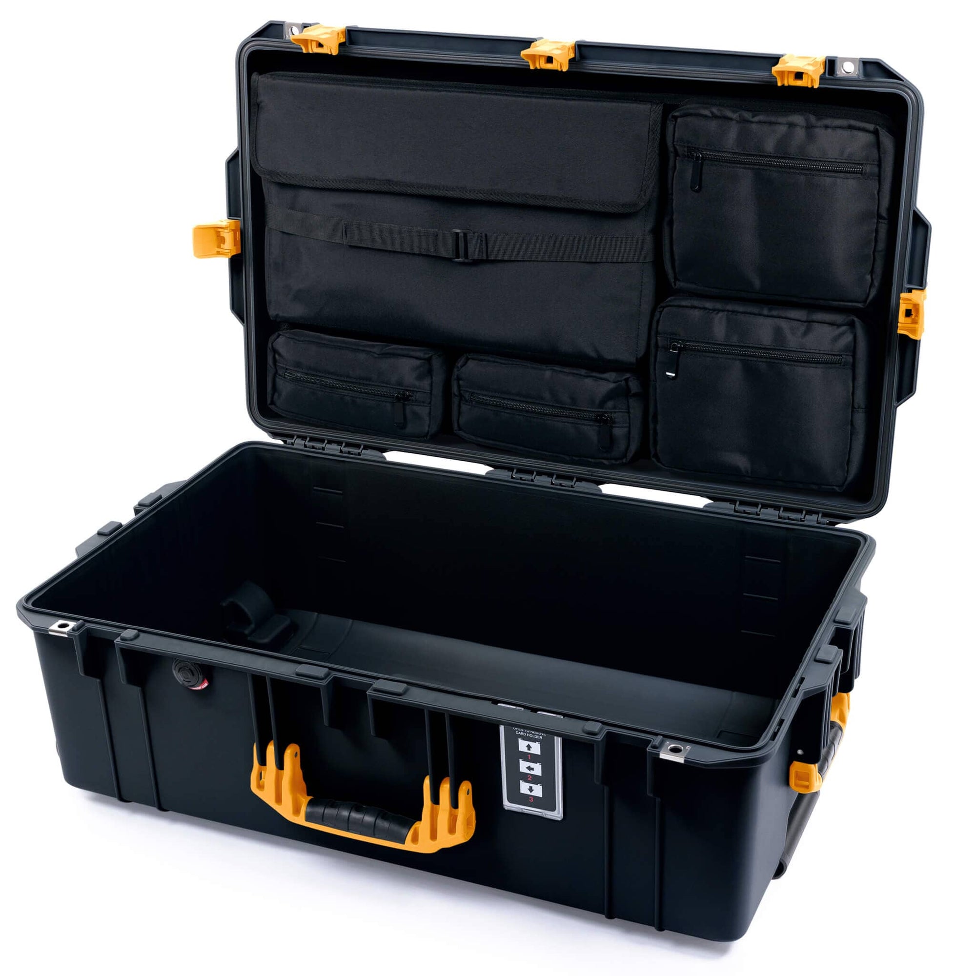 Black & Yellow Pelican 1595 Air Case, Push-Button Latches
