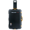 Pelican 1595 Air Case, Black with Yellow Handles & Push-Button Latches ColorCase