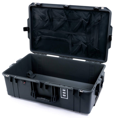 Pelican 1595 Air Case, Charcoal with Black Handles & Latches Mesh Lid Organizer Only ColorCase 015950-0100-520-111
