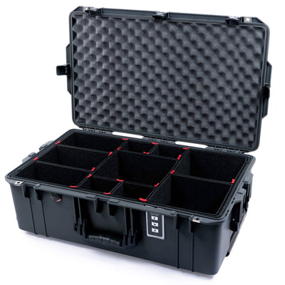 Pelican 1595 Air Case, Charcoal with Black Handles & TSA Locking Latches TrekPak Divider System with Convoluted Lid Foam ColorCase 015950-0020-510-L10