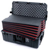 Pelican 1595 Air Case, Charcoal with Black Handles & Latches Custom Tool Kit (6 Foam Inserts with Convoluted Lid Foam) ColorCase 015950-0060-520-111
