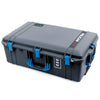 Pelican 1595 Air Case, Charcoal with Blue Handles & Latches ColorCase