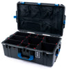 Pelican 1595 Air Case, Charcoal with Blue Handles & Latches TrekPak Divider System with Mesh Lid Organizer ColorCase 015950-0120-520-121