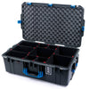 Pelican 1595 Air Case, Charcoal with Blue Handles & Latches TrekPak Divider System with Convoluted Lid Foam ColorCase 015950-0020-520-121