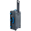 Pelican 1595 Air Case, Charcoal with Blue Handles & Latches ColorCase