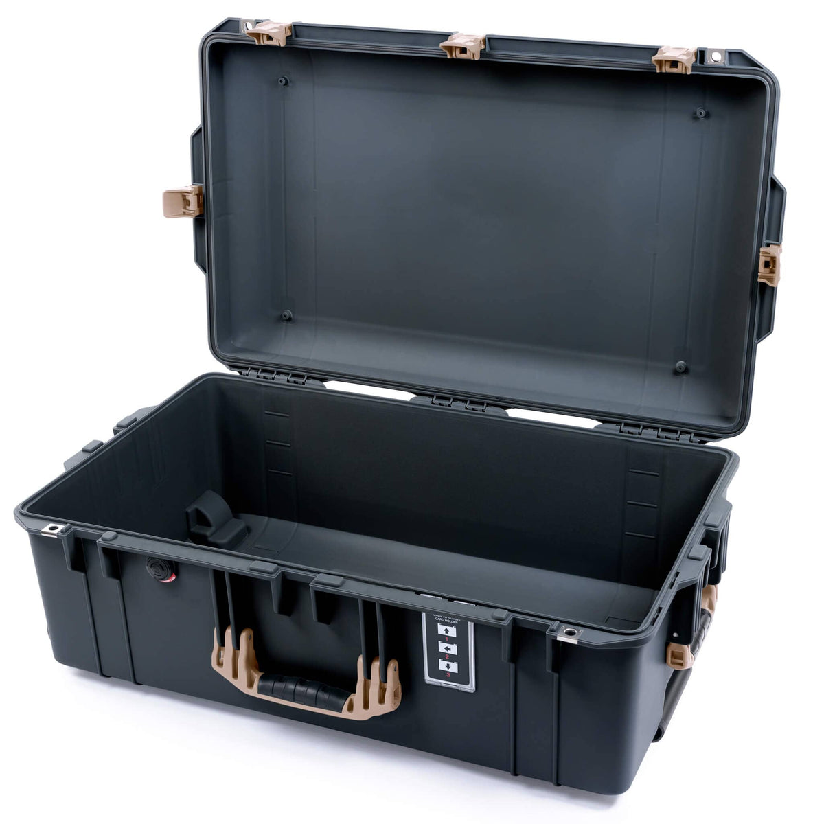 Pelican 1595 Air Case, Charcoal with Desert Tan Handles &amp; Latches None (Case Only) ColorCase 015950-0000-520-311