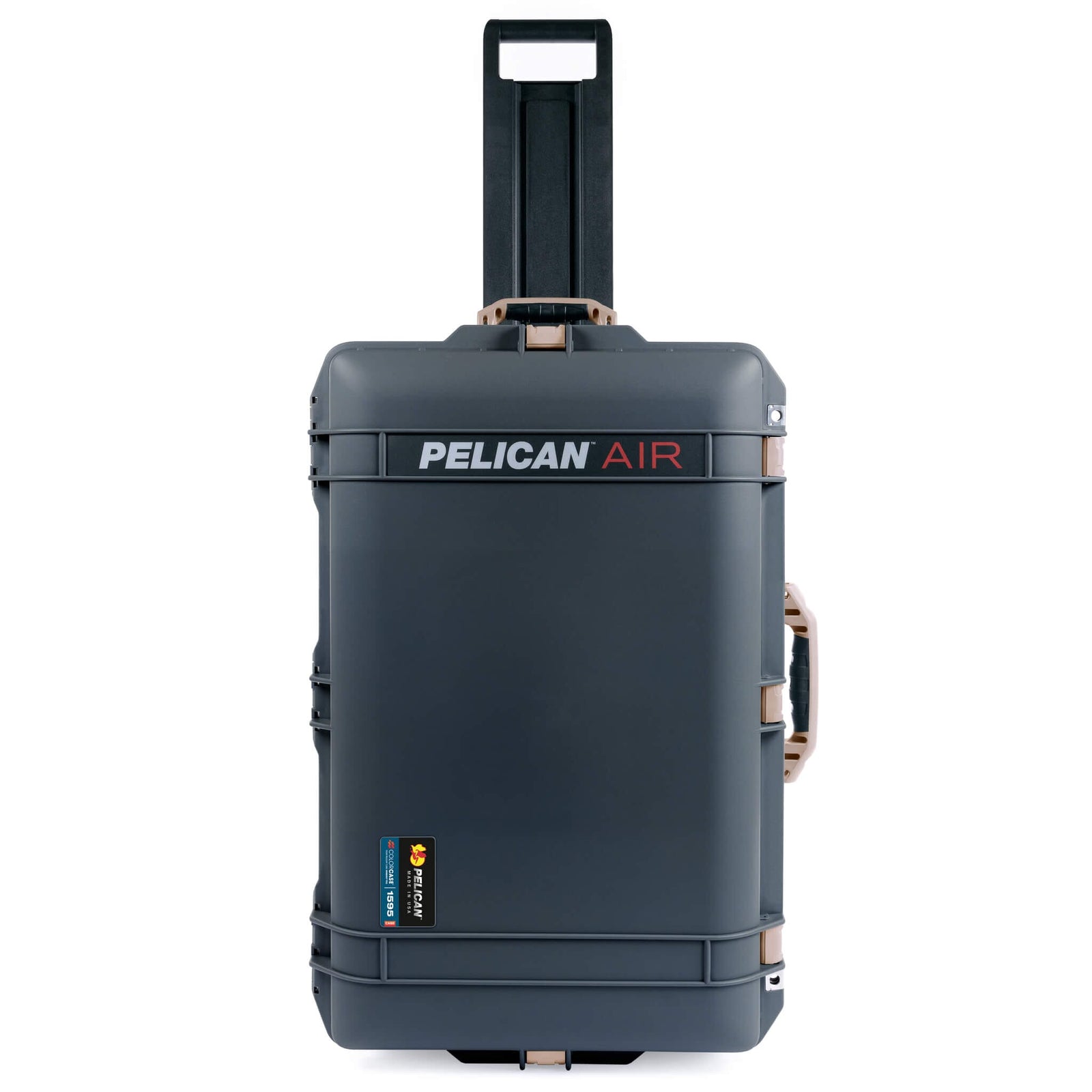 Pelican 1595 Air Case, Charcoal with Desert Tan Handles & Latches ColorCase 