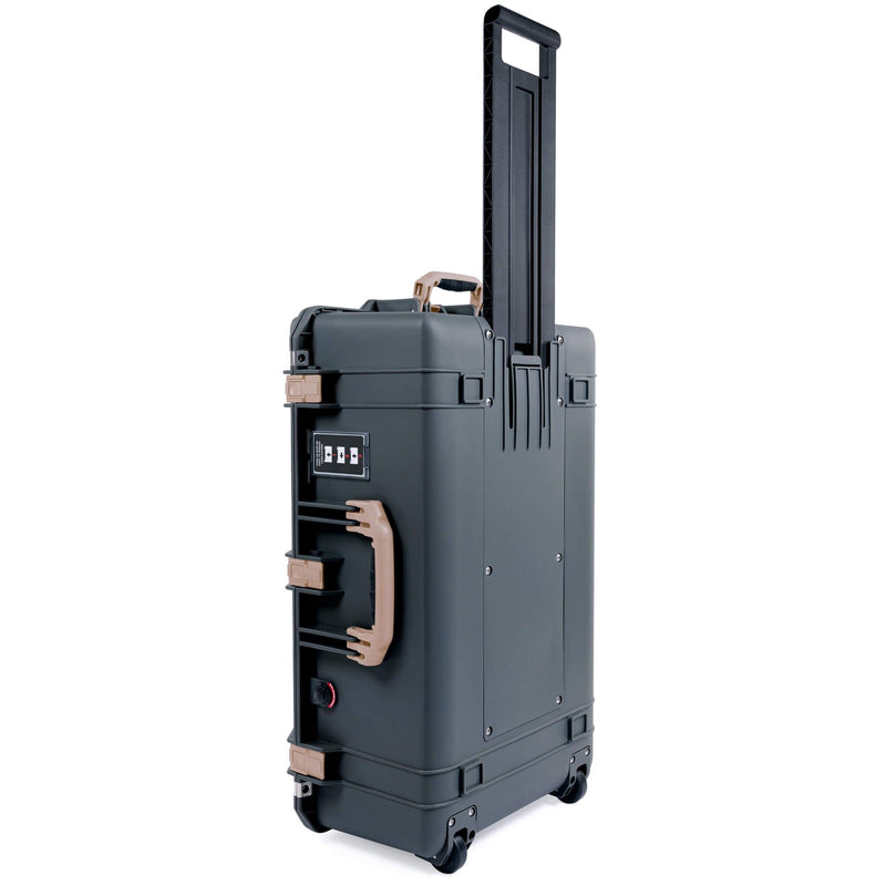 Pelican 1595 Air Case, Charcoal with Desert Tan Handles & Latches ColorCase 
