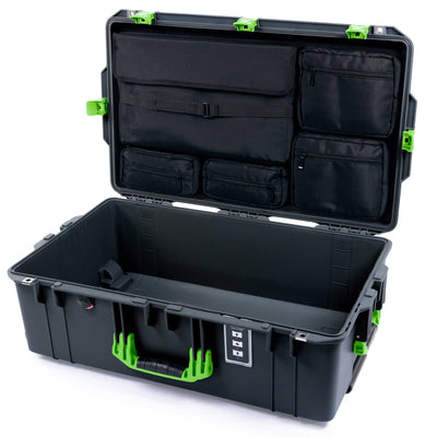 Pelican 1595 Air Case, Charcoal with Lime Green Handles & Latches Laptop Computer Lid Pouch Only ColorCase 015950-0200-520-301