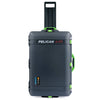 Pelican 1595 Air Case, Charcoal with Lime Green Handles & Latches ColorCase