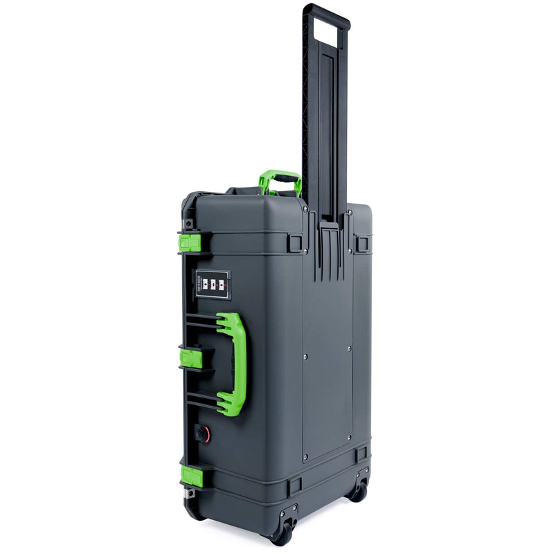 Pelican 1595 Air Case, Charcoal with Lime Green Handles & Latches ColorCase 