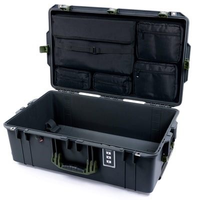 Pelican 1595 Air Case, Charcoal with OD Green Handles & Latches Laptop Computer Lid Pouch Only ColorCase 015950-0200-520-131