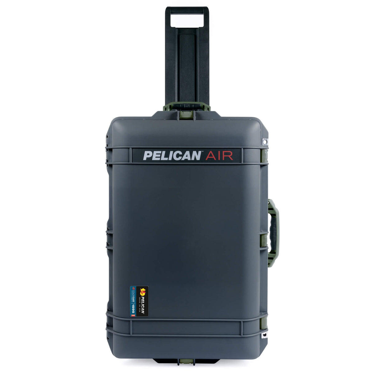 Pelican 1595 Air Case, Charcoal with OD Green Handles &amp; Latches ColorCase 