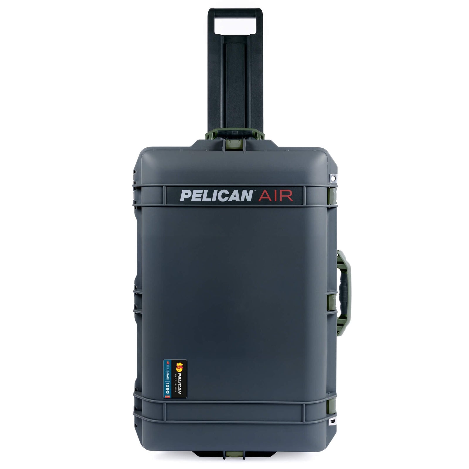 Pelican 1595 Air Case, Charcoal with OD Green Handles & Latches ColorCase 
