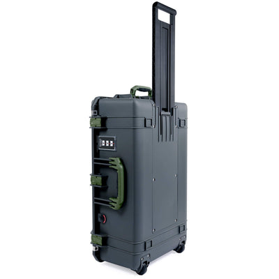 Pelican 1595 Air Case, Charcoal with OD Green Handles & Latches ColorCase