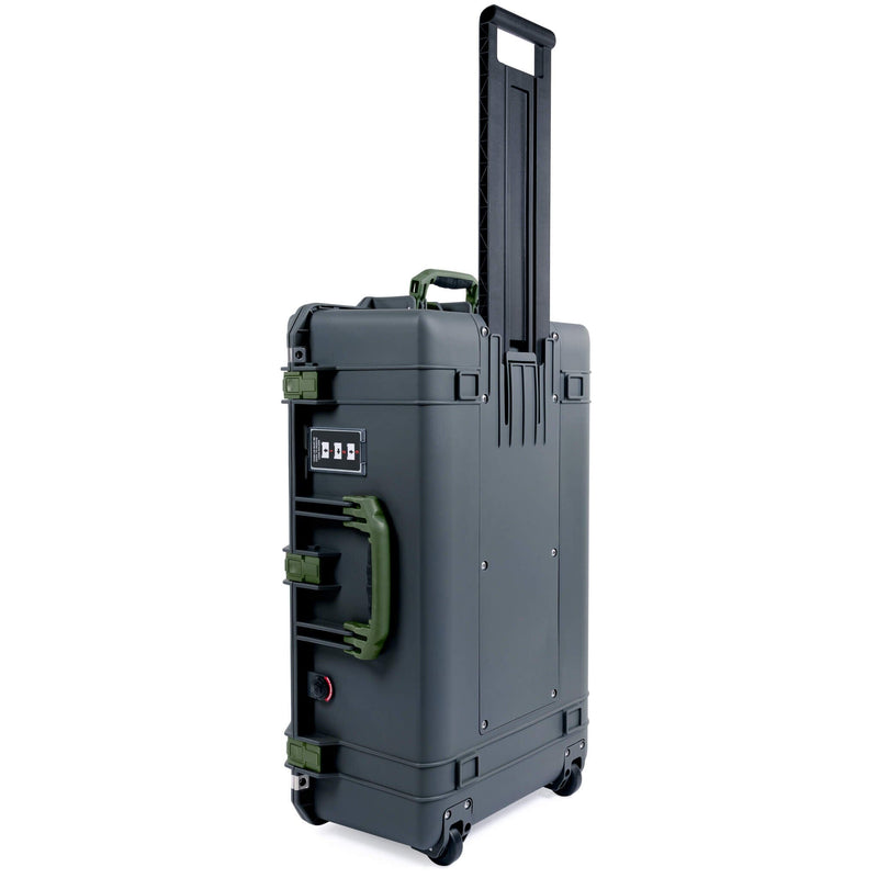 Pelican 1595 Air Case, Charcoal with OD Green Handles & Latches ColorCase 