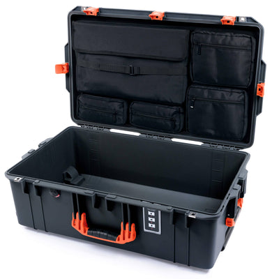 Pelican 1595 Air Case, Charcoal with Orange Handles & Latches Laptop Computer Lid Pouch Only ColorCase 015950-0200-520-151