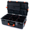 Pelican 1595 Air Case, Charcoal with Orange Handles & Latches TrekPak Divider System with Laptop Computer Lid Pouch ColorCase 015950-0220-520-151