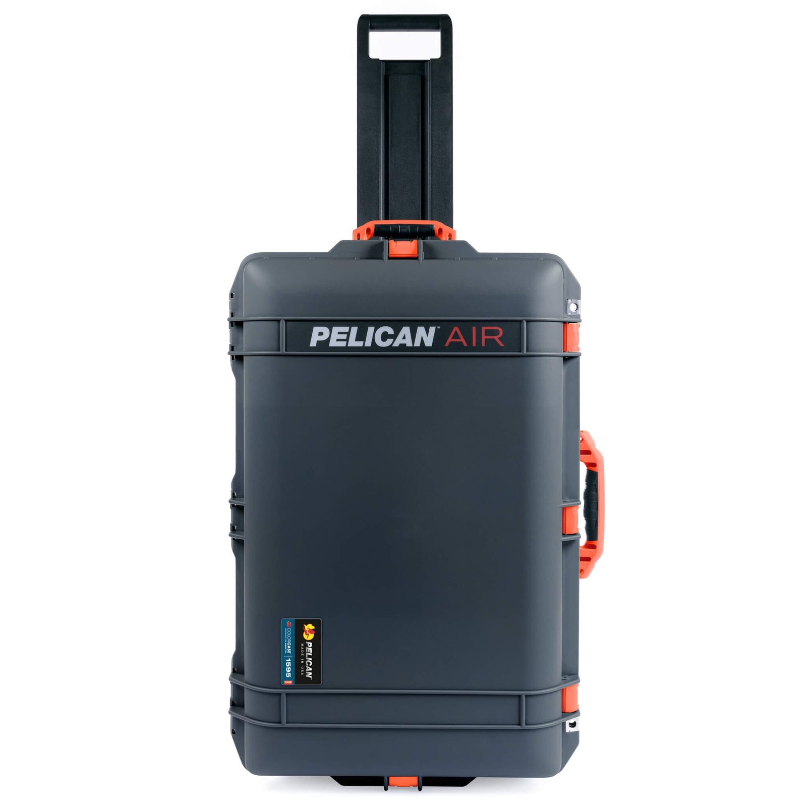 Pelican 1595 Air Case, Charcoal with Orange Handles & Latches ColorCase 