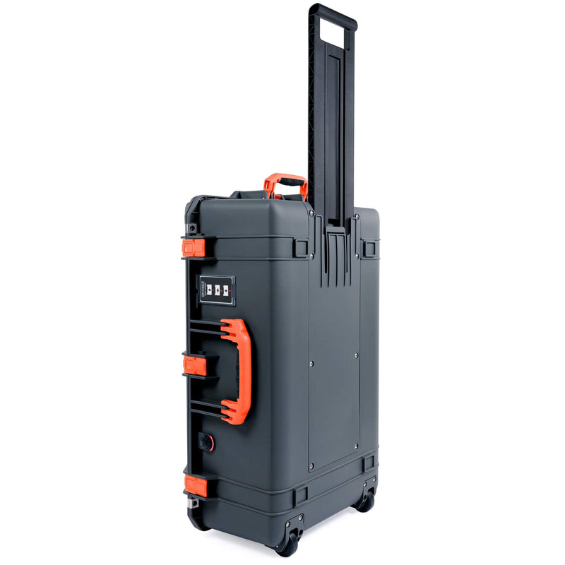 Pelican 1595 Air Case, Charcoal with Orange Handles & Latches ColorCase 