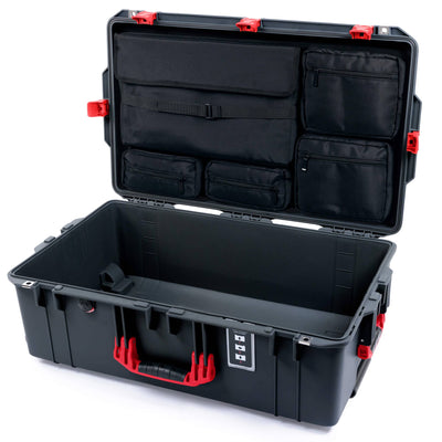 Pelican 1595 Air Case, Charcoal with Red Handles & Latches Laptop Computer Lid Pouch Only ColorCase 015950-0200-520-321