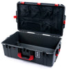 Pelican 1595 Air Case, Charcoal with Red Handles & Latches Mesh Lid Organizer Only ColorCase 015950-0100-520-321