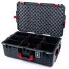 Pelican 1595 Air Case, Charcoal with Red Handles & Latches TrekPak Divider System with Convoluted Lid Foam ColorCase 015950-0020-520-321
