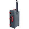 Pelican 1595 Air Case, Charcoal with Red Handles & Latches ColorCase