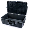 Pelican 1595 Air Case, Charcoal with Silver Handles & Latches Mesh Lid Organizer Only ColorCase 015950-0100-520-181