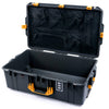 Pelican 1595 Air Case, Charcoal with Yellow Handles & Latches Mesh Lid Organizer Only ColorCase 015950-0100-520-241