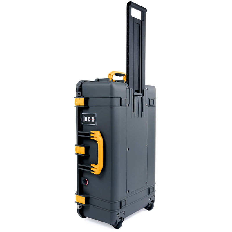 Pelican 1595 Air Case, Charcoal with Yellow Handles & Latches ColorCase 