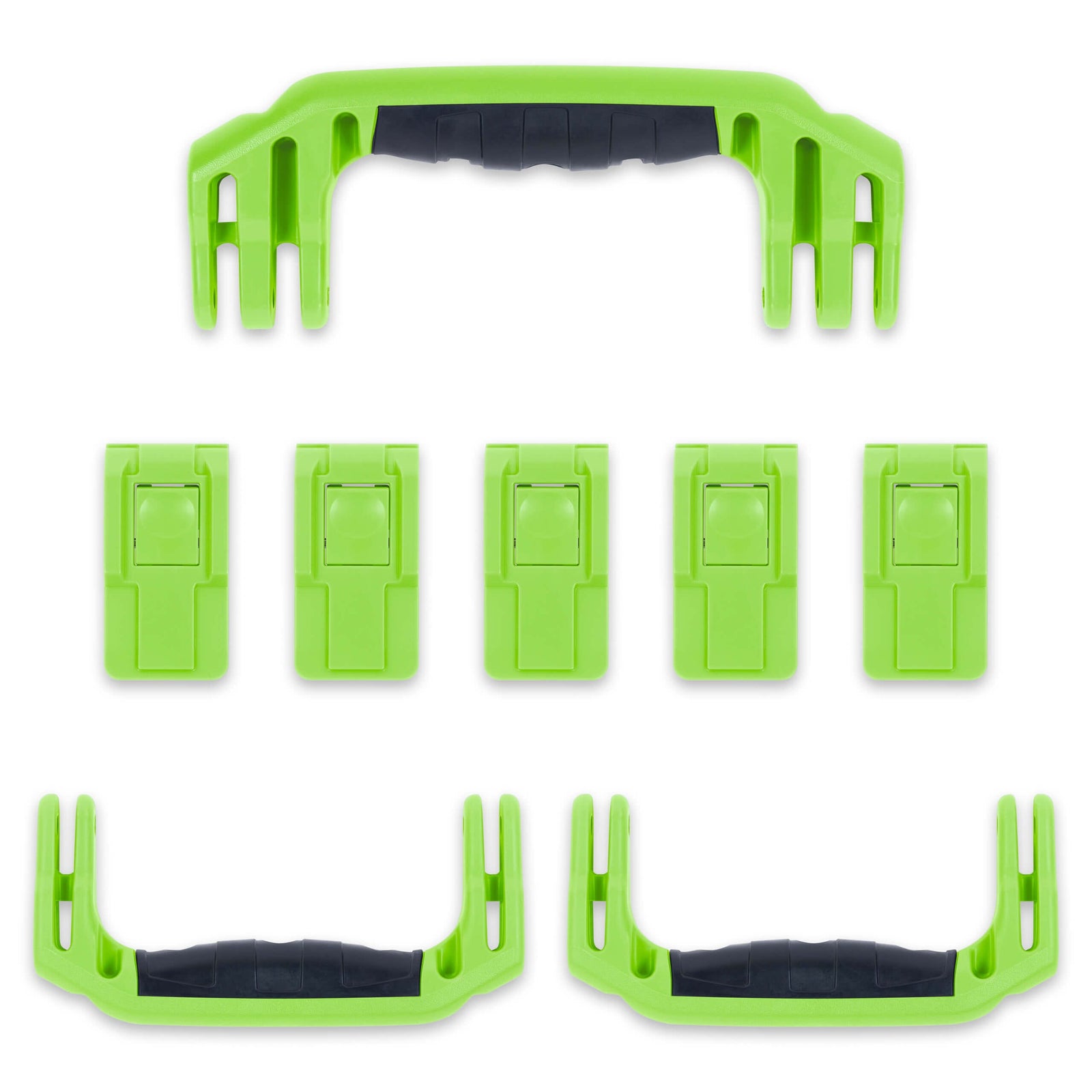 Pelican 1595 Air Replacement Handles & Latches Set - Lime Green ColorCase 