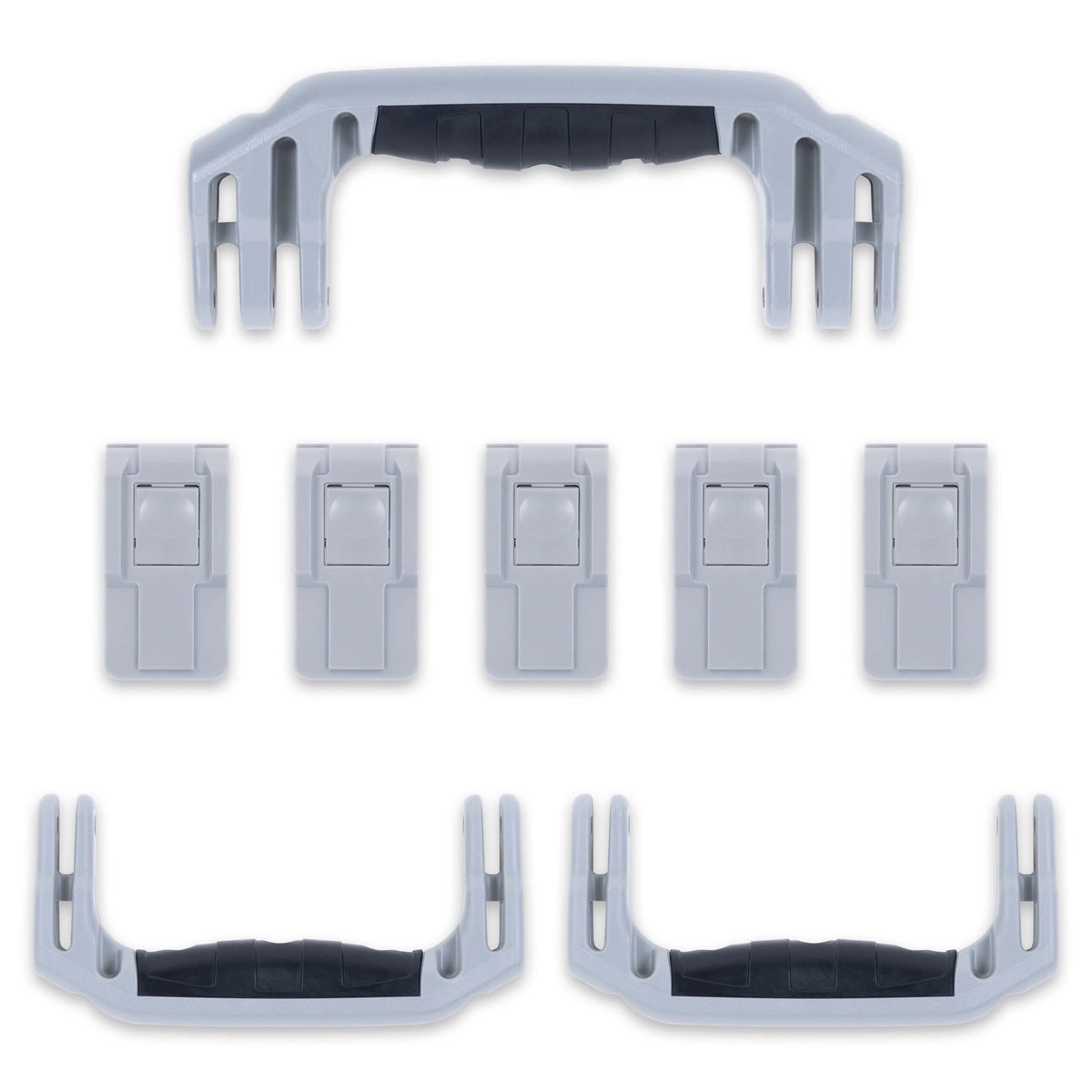 Pelican 1595 Air Replacement Handles &amp; Latches Set - Silver ColorCase 