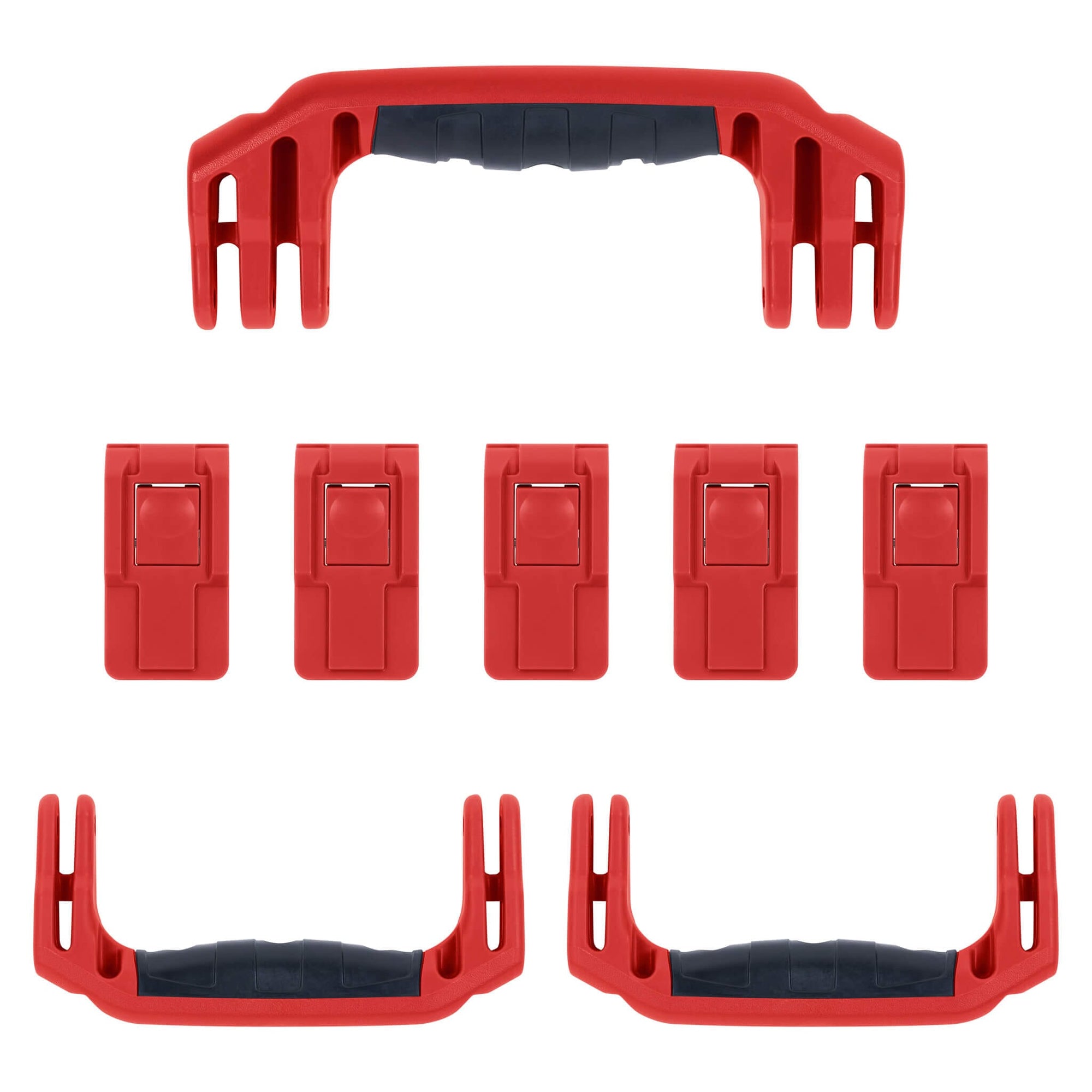 Pelican 1595 Air Replacement Handles & Latches, Red (Set of 3 Handles, 5 Latches) ColorCase 