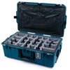 Pelican 1595 Air Case, Indigo with Black Handles & Latches Gray Padded Microfiber Dividers with Combo-Pouch Lid Organizer ColorCase 015950-0370-500-111