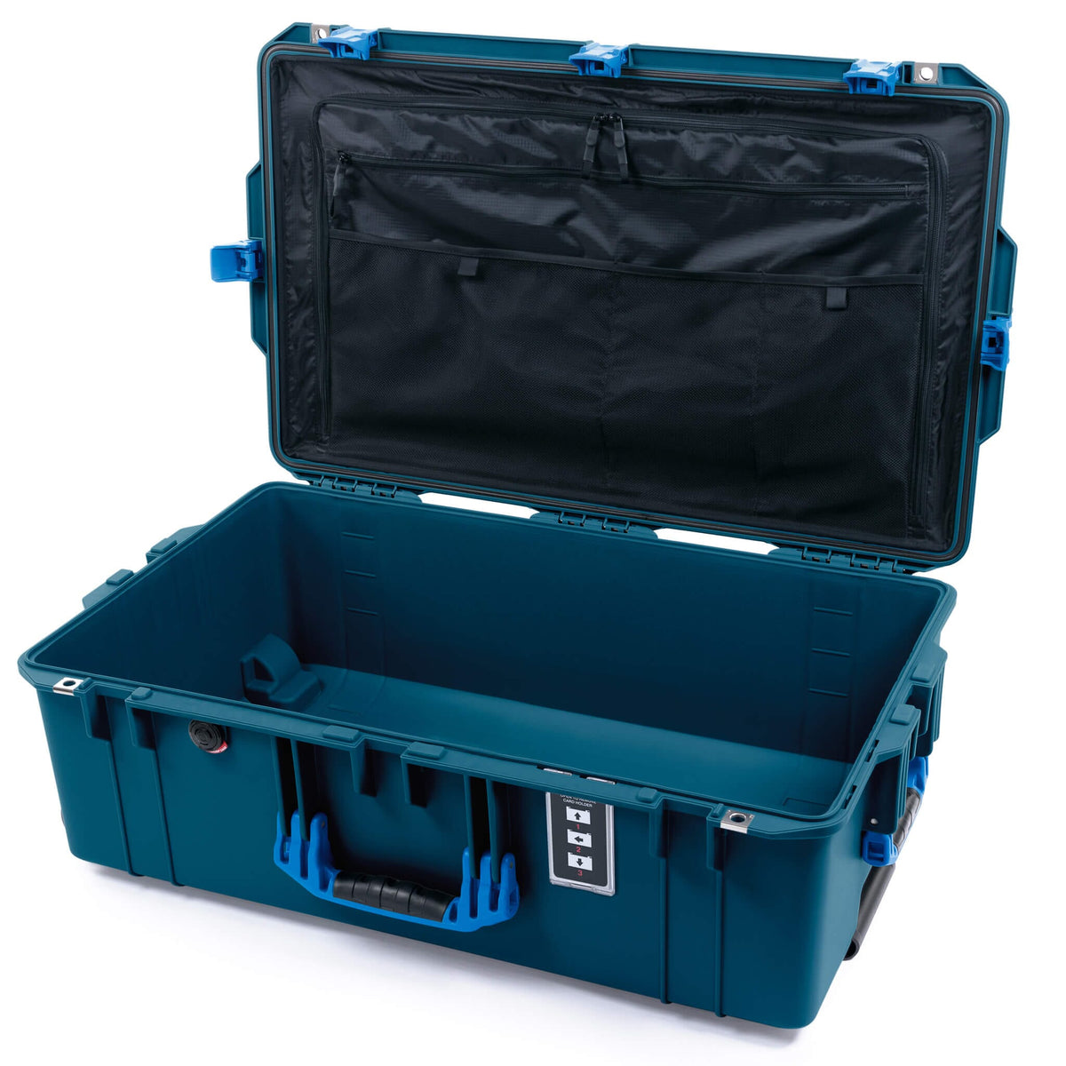Pelican 1595 Air Case, Indigo with Blue Handles &amp; Latches Combo-Pouch Lid Organizer Only ColorCase 015950-0300-500-121