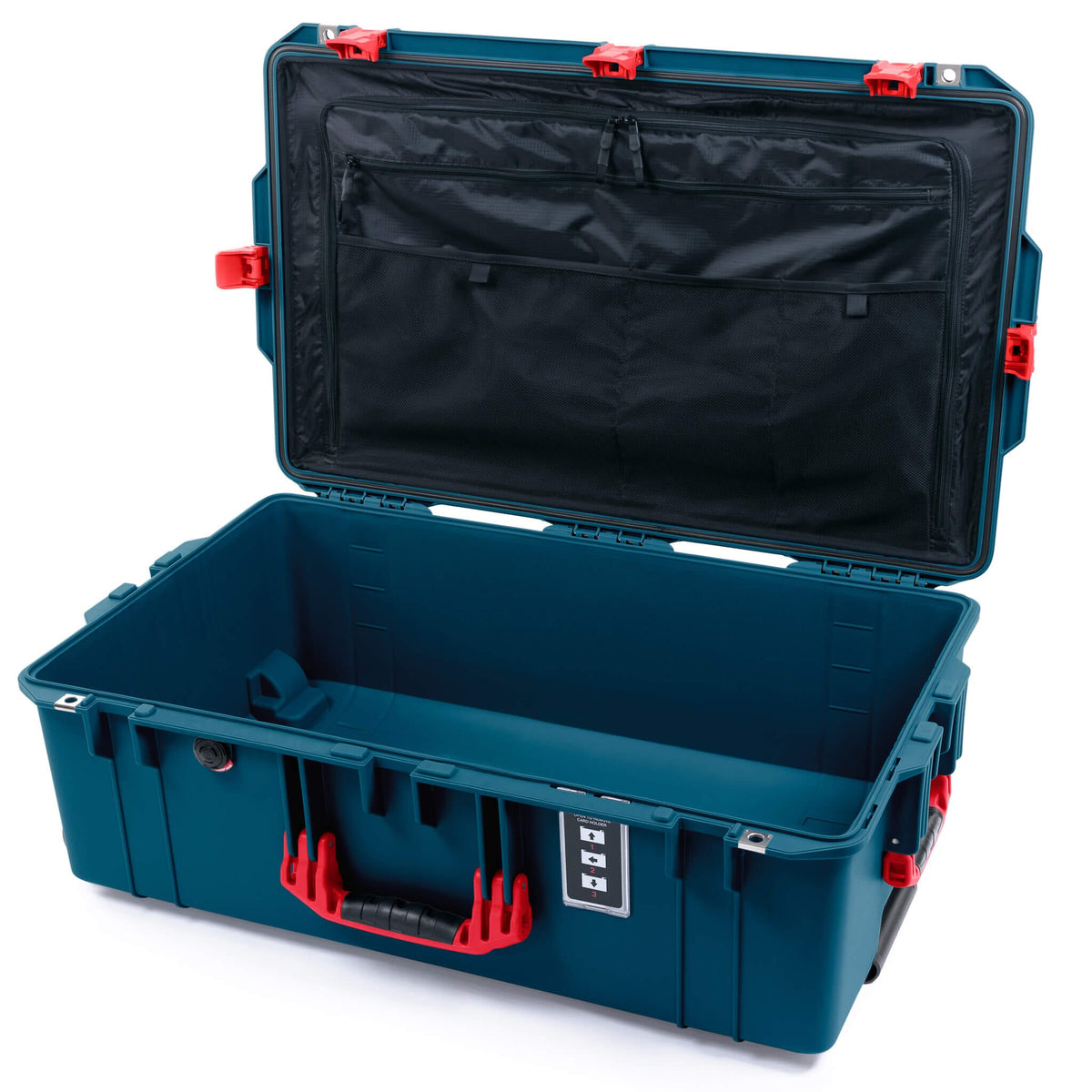 Pelican 1595 Air Case, Indigo with Red Handles &amp; Latches Combo-Pouch Lid Organizer Only ColorCase 015950-0300-500-321
