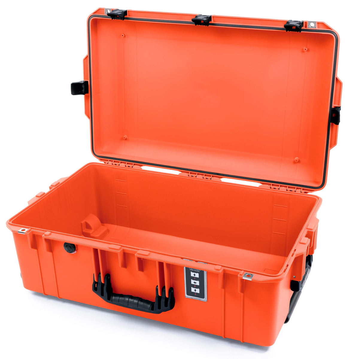 Pelican 1595 Air Case, Orange with Black Handles &amp; Push-Button Latches None (Case Only) ColorCase 015950-0000-150-110