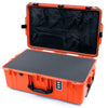 Pelican 1595 Air Case, Orange with Black Handles & Push-Button Latches Pick & Pluck Foam with Mesh Lid Organizer ColorCase 015950-0101-150-110