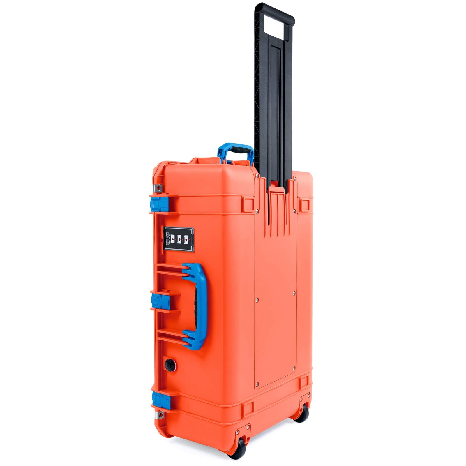 Pelican 1595 Air Case, Orange with Blue Handles & Push-Button Latches ColorCase 