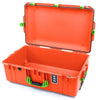 Pelican 1595 Air Case, Orange with Lime Green Handles & Latches None (Case Only) ColorCase 015950-0000-150-301